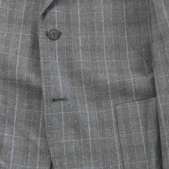 Byron 42R Gray Plaid Dover 100% Wool Mens Blazer Suit Jacket Sport Coat - Picture 3 of 12